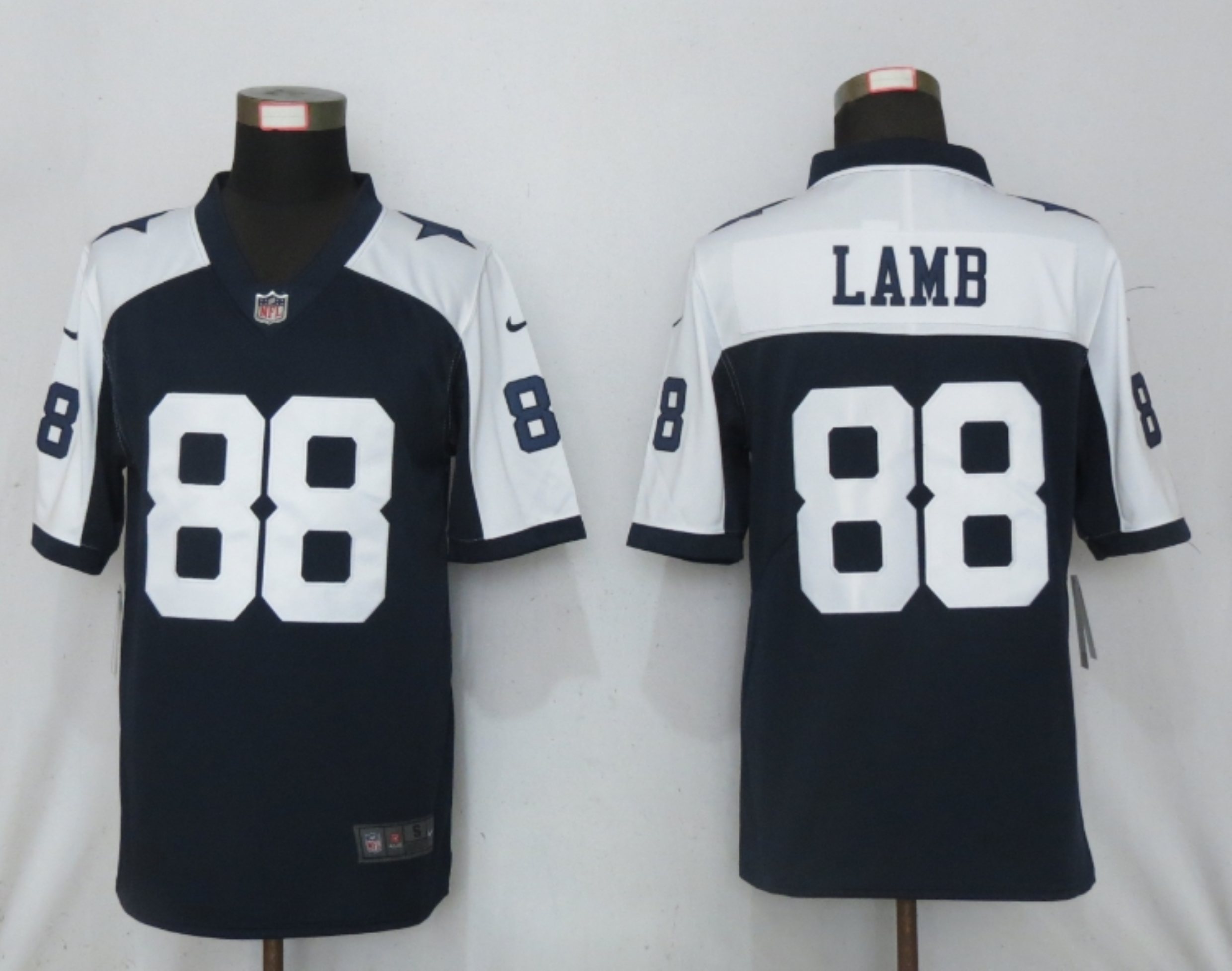 Men Nike Dallas cowboys #88 Lamb Blue Thanksgiving Limited Jersey->new england patriots->NFL Jersey